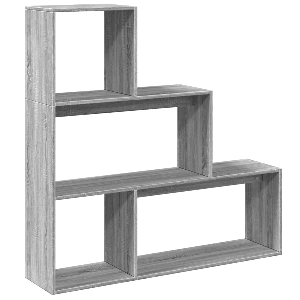 Libreria Divisorio 3Piani Grigio Sonoma 123x29x123cm Truciolato | homemem39