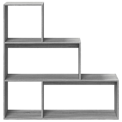 Libreria Divisorio 3Piani Grigio Sonoma 123x29x123cm Truciolato | homemem39