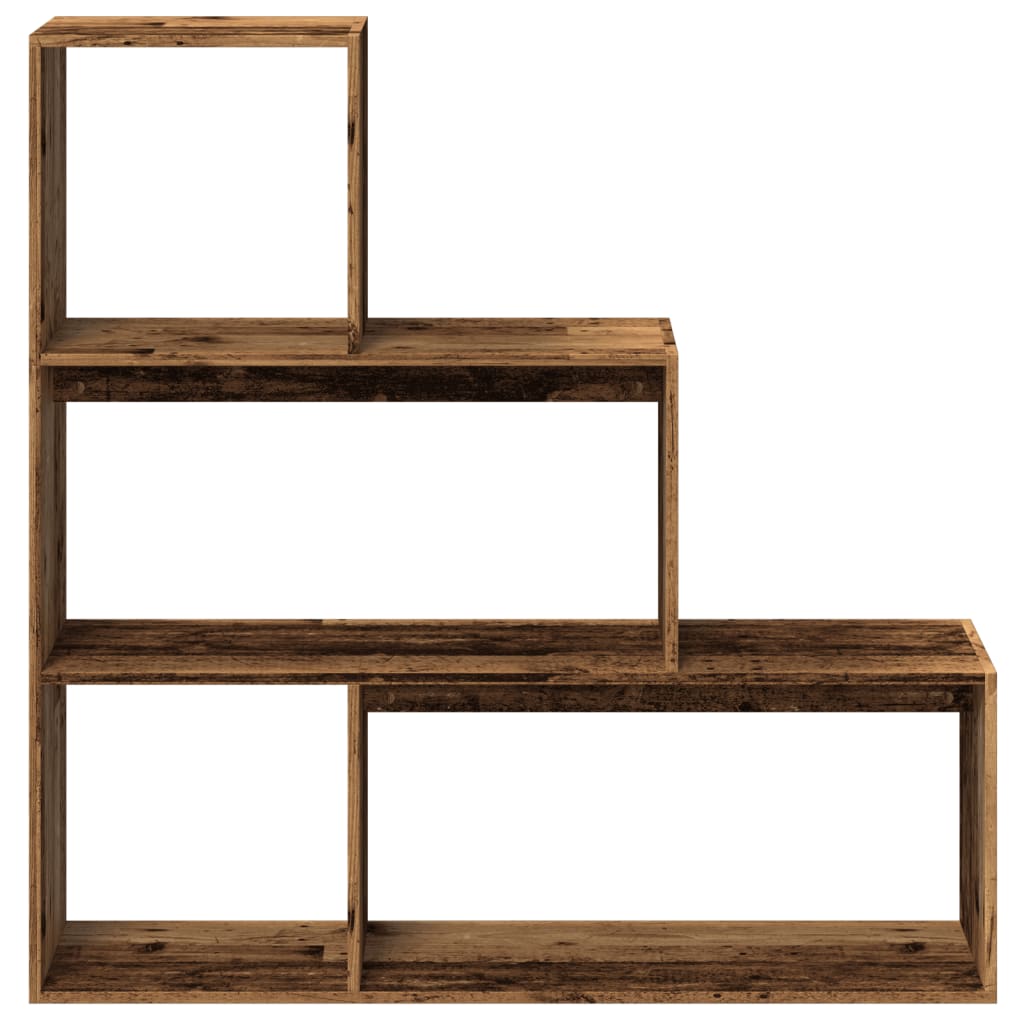 Libreria Divisorio 3Ripiani Legno Antico 123x29x123 Truciolato | homemem39