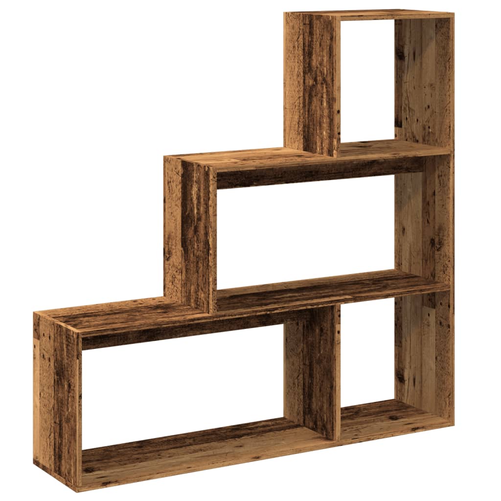 Libreria Divisorio 3Ripiani Legno Antico 123x29x123 Truciolato | homemem39