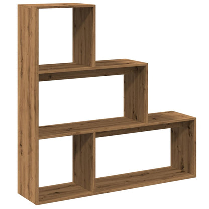 Libreria 3Ripiani Rovere Artigianale 123x29x123cm in Truciolato | homemem39