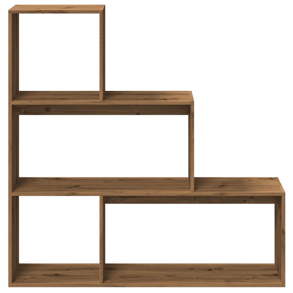 Libreria 3Ripiani Rovere Artigianale 123x29x123cm in Truciolato | homemem39