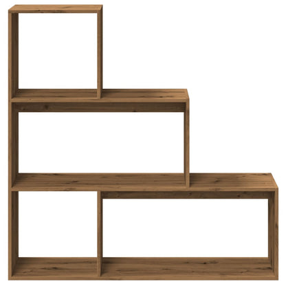 Libreria 3Ripiani Rovere Artigianale 123x29x123cm in Truciolato | homemem39