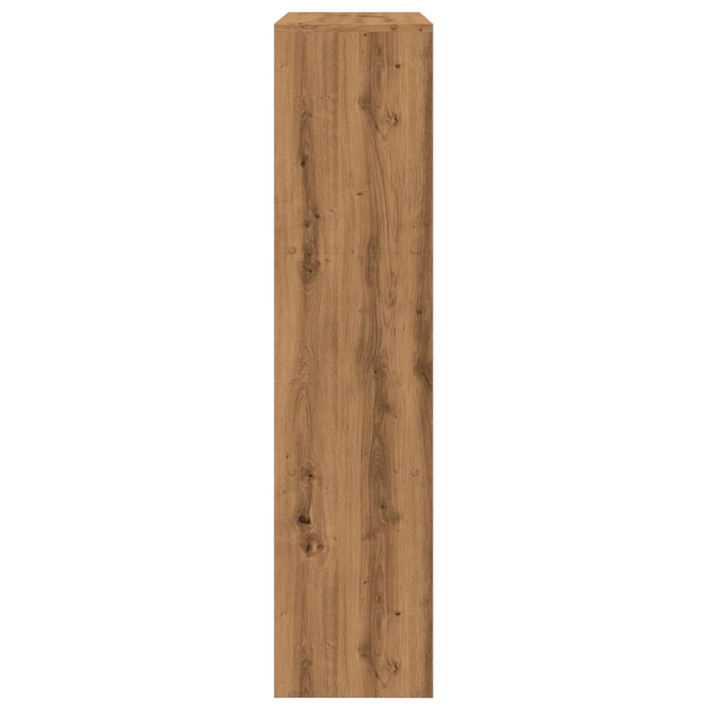 Libreria 3Ripiani Rovere Artigianale 123x29x123cm in Truciolato | homemem39