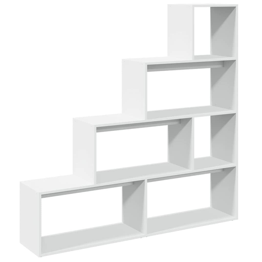 Libreria Divisorio 4 Ripiani Bianca 143,5x29x143,5cm Truciolato | homemem39