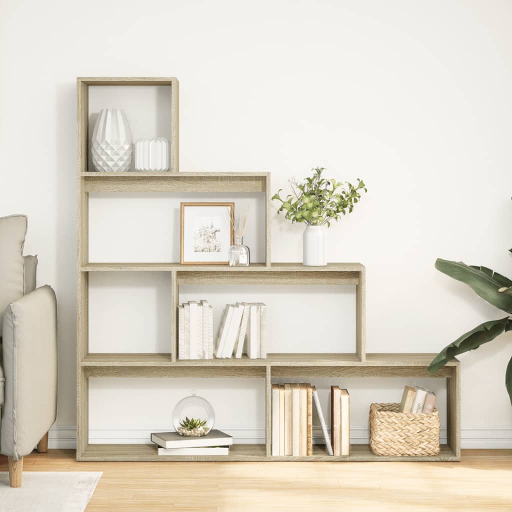 Libreria 4 Ripiani Rovere Sonoma 143,5x29x143,5 cm Truciolato | homemem39