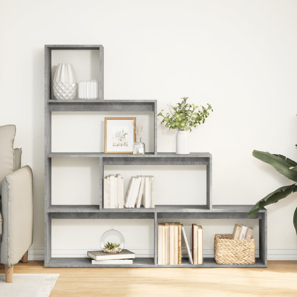 Libreria 4Ripiani Grigio Cemento 143,5x29x143,5cm Truciolato | homemem39