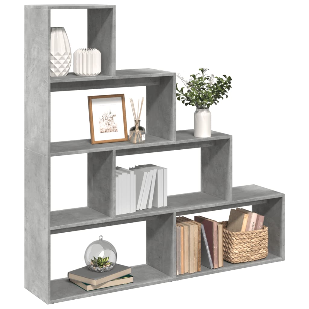 Libreria 4Ripiani Grigio Cemento 143,5x29x143,5cm Truciolato | homemem39