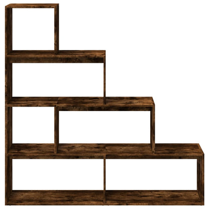 Libreria 4 Ripiani Rovere Fumo 143,5x29x143,5 cm in Truciolato | homemem39