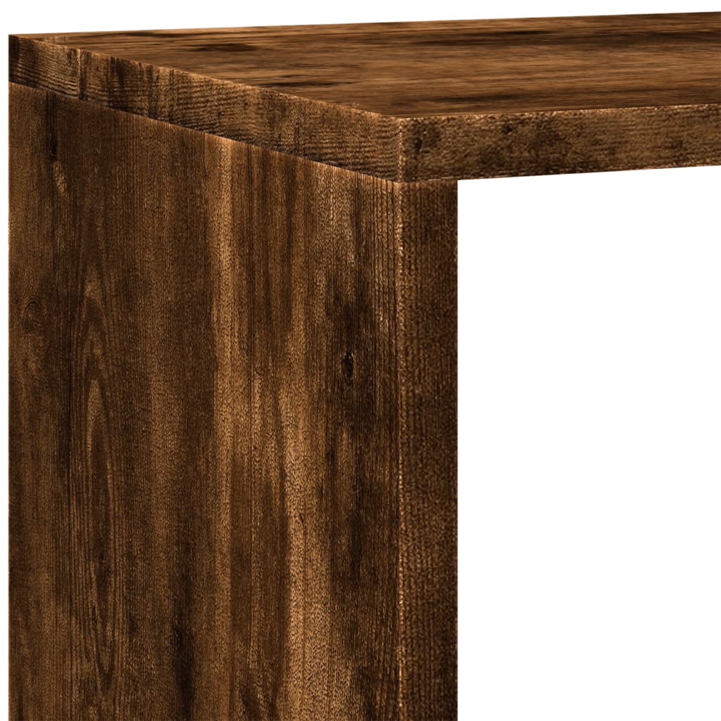 Libreria 4 Ripiani Rovere Fumo 143,5x29x143,5 cm in Truciolato | homemem39