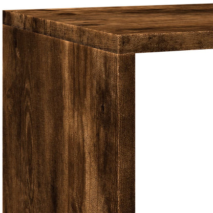Libreria 4 Ripiani Rovere Fumo 143,5x29x143,5 cm in Truciolato | homemem39