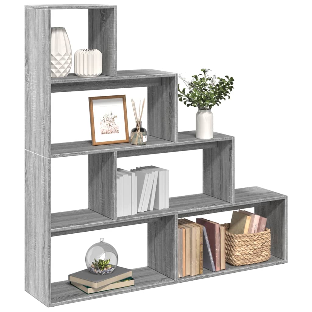 Libreria 4 Ripiani Grigio Sonoma 143,5x29x143,5 cm Truciolato | homemem39