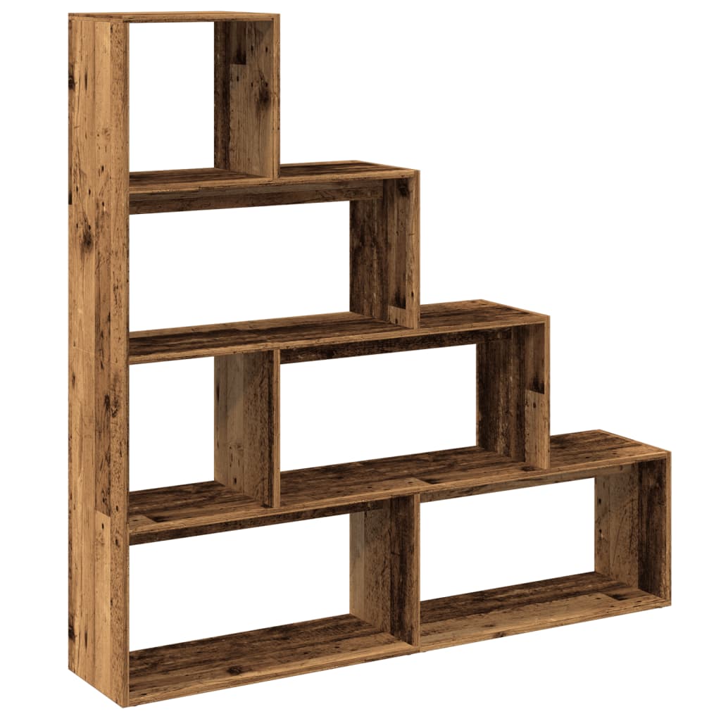 Libreria a 4 Ripiani Legno Vecchio 143,5x29x143,5 cm Truciolato | homemem39