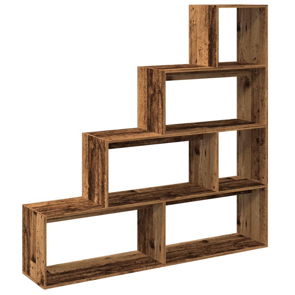 Libreria a 4 Ripiani Legno Vecchio 143,5x29x143,5 cm Truciolato | homemem39