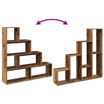 Libreria a 4 Ripiani Legno Vecchio 143,5x29x143,5 cm Truciolato | homemem39