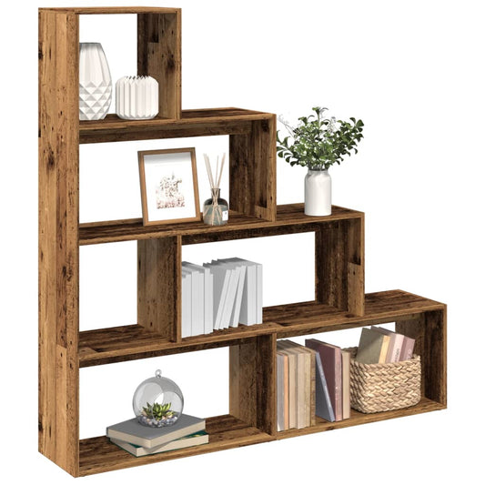 Libreria a 4 Ripiani Legno Vecchio 143,5x29x143,5 cm Truciolato | homemem39