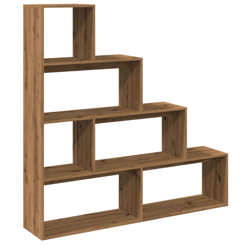 Libreria a 4 Ripiani Rovere 143,5x29x143,5 cm in Truciolato | homemem39