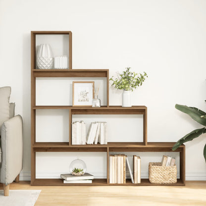 Libreria a 4 Ripiani Rovere 143,5x29x143,5 cm in Truciolato | homemem39