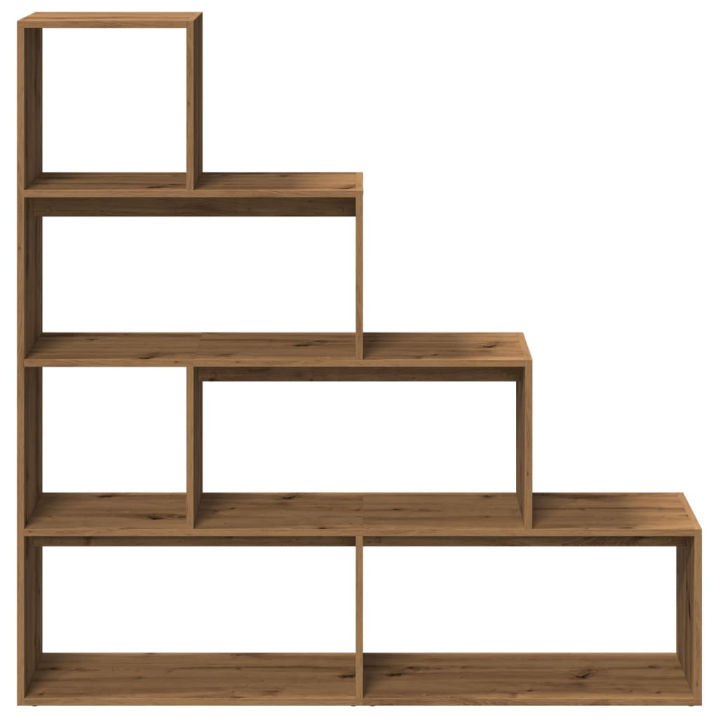 Libreria a 4 Ripiani Rovere 143,5x29x143,5 cm in Truciolato | homemem39