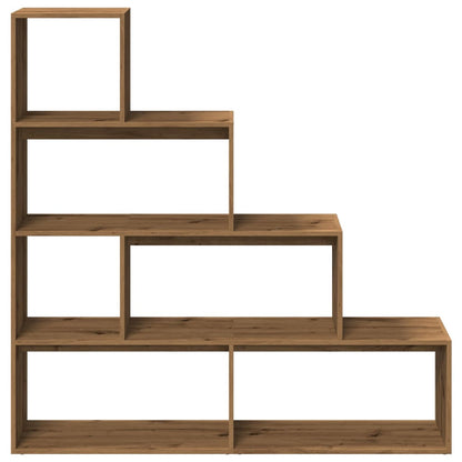 Libreria a 4 Ripiani Rovere 143,5x29x143,5 cm in Truciolato | homemem39