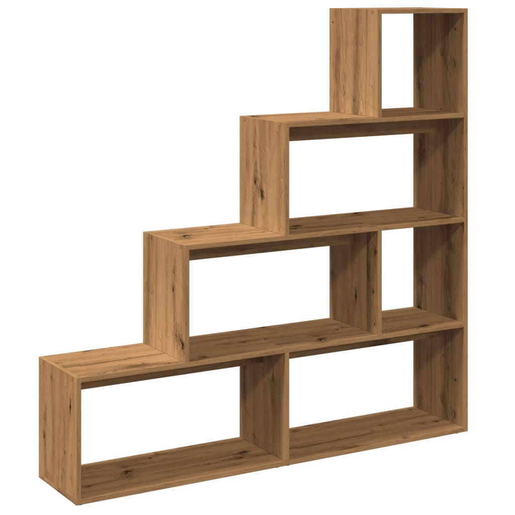 Libreria a 4 Ripiani Rovere 143,5x29x143,5 cm in Truciolato | homemem39