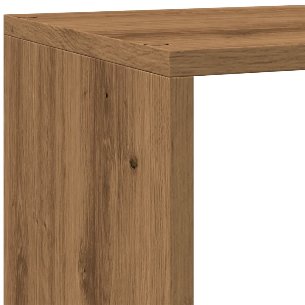 Libreria a 4 Ripiani Rovere 143,5x29x143,5 cm in Truciolato | homemem39