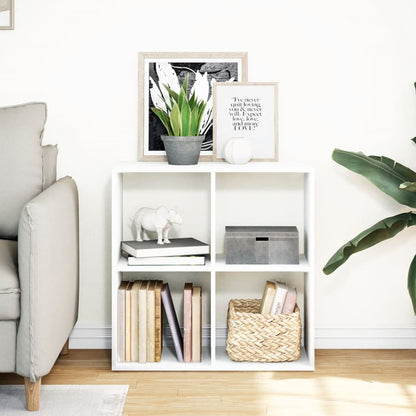 Libreria divisoria bianca 69,5x29x69,5 cm in legno ingegnerizzato | homemem39