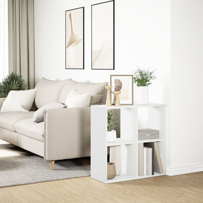 Libreria divisoria bianca 69,5x29x69,5 cm in legno ingegnerizzato | homemem39