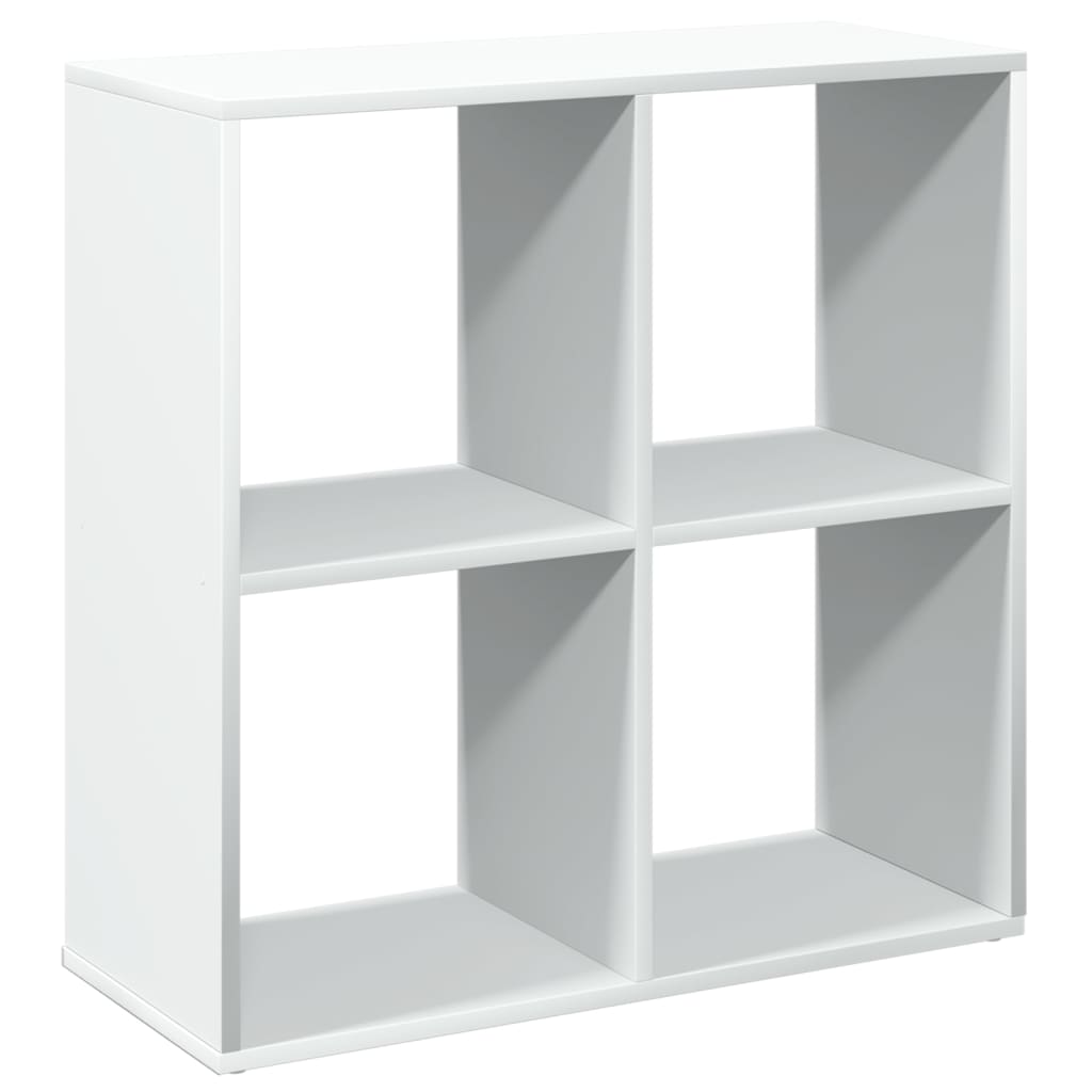 Libreria divisoria bianca 69,5x29x69,5 cm in legno ingegnerizzato | homemem39