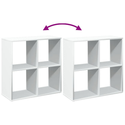 Libreria divisoria bianca 69,5x29x69,5 cm in legno ingegnerizzato | homemem39