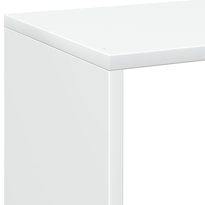 Libreria divisoria bianca 69,5x29x69,5 cm in legno ingegnerizzato | homemem39