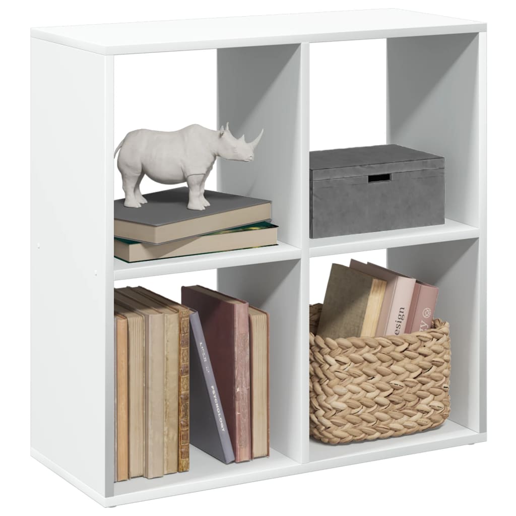 Libreria divisoria bianca 69,5x29x69,5 cm in legno ingegnerizzato | homemem39