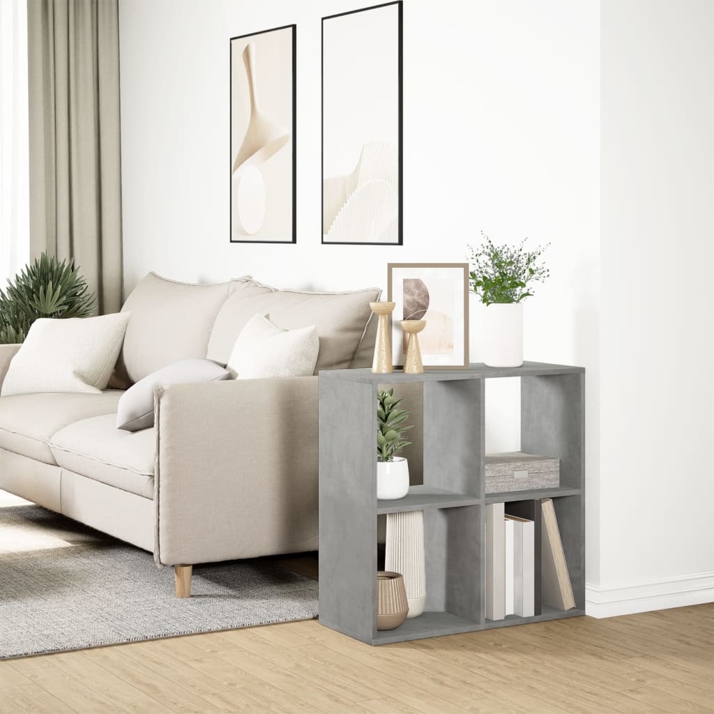 Libreria Divisorio Grigio Cemento 69,5x29x69,5 cm in Truciolato | homemem39