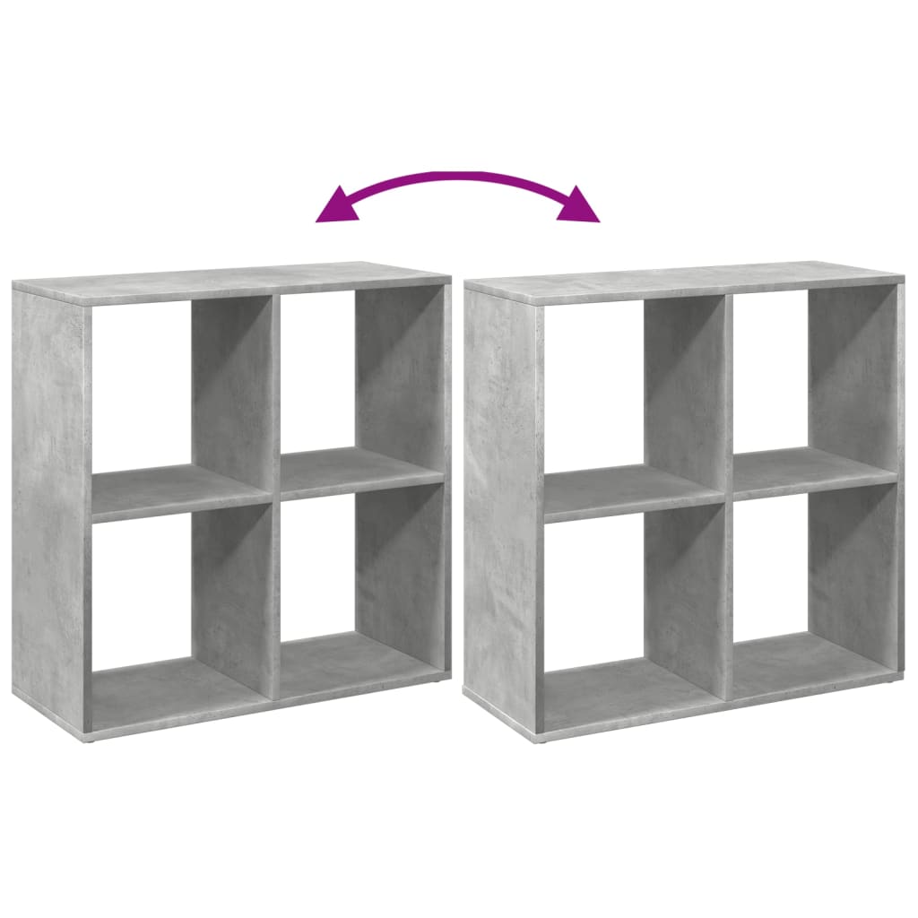 Libreria Divisorio Grigio Cemento 69,5x29x69,5 cm in Truciolato | homemem39