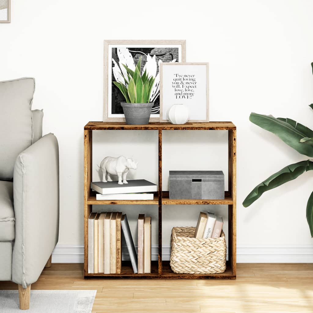 Libreria Divisorio Legno Vecchio 69,5x29x69,5 cm in Truciolato | homemem39