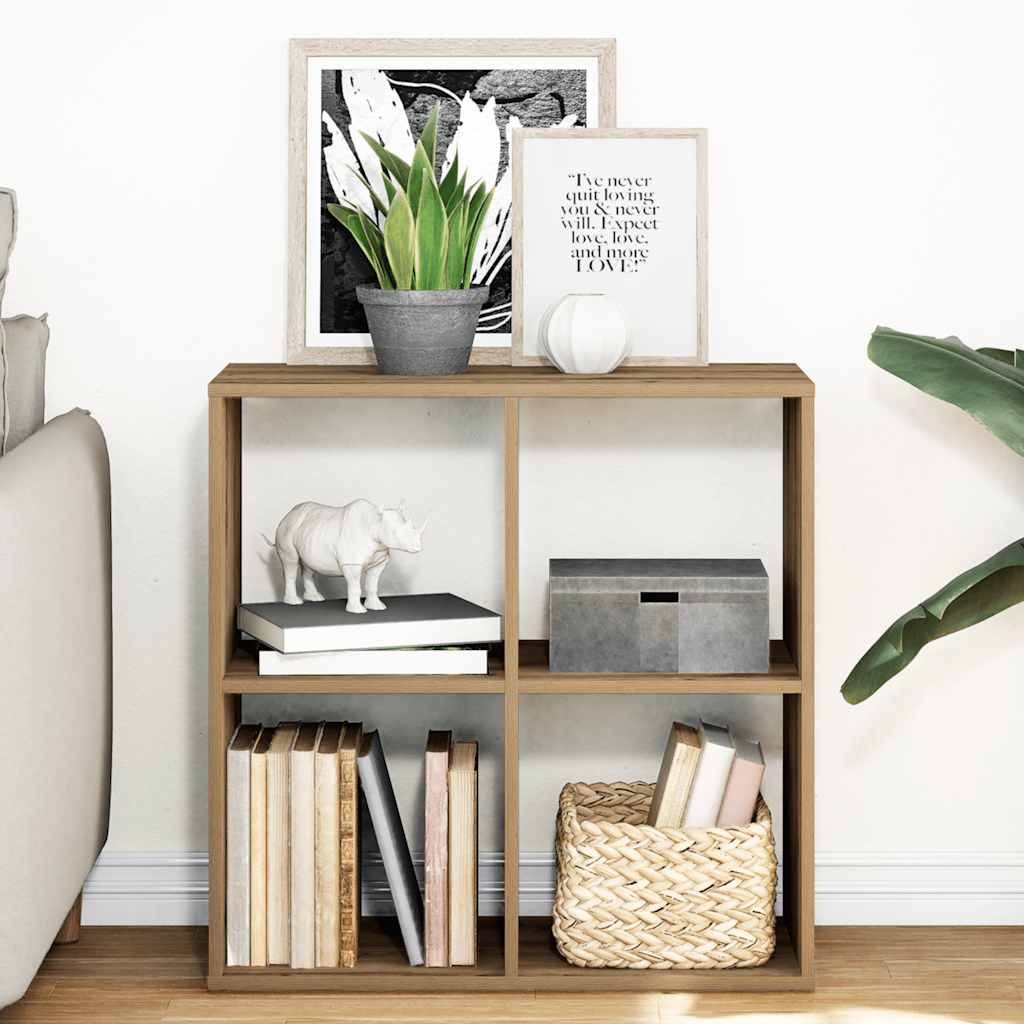 Libreria Divisorio Rovere Artigianale 69,5x29x69,5cm Truciolato | homemem39