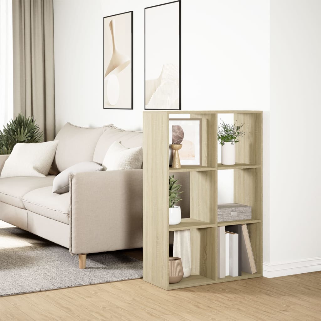 Libreria Divisorio Rovere Sonoma 69,5x29x103,5 cm in Truciolato | homemem39