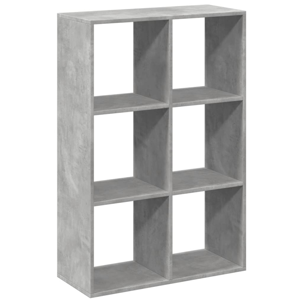Libreria Divisorio Grigio Cemento 69,5x29x103,5cm in Truciolato | homemem39
