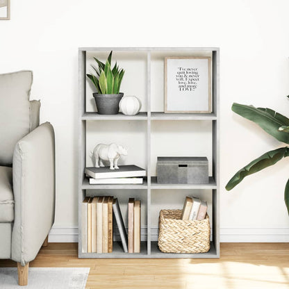 Libreria Divisorio Grigio Cemento 69,5x29x103,5cm in Truciolato | homemem39