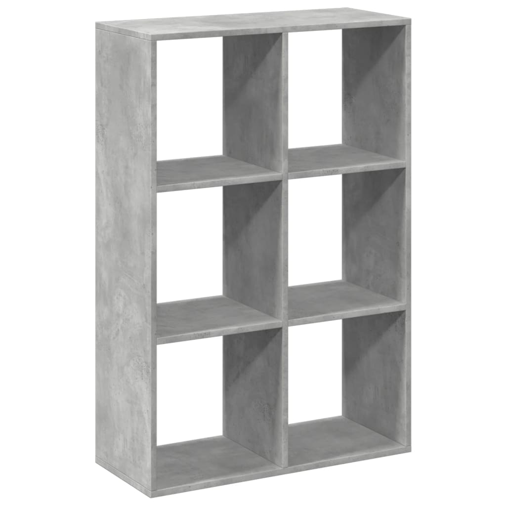 Libreria Divisorio Grigio Cemento 69,5x29x103,5cm in Truciolato | homemem39