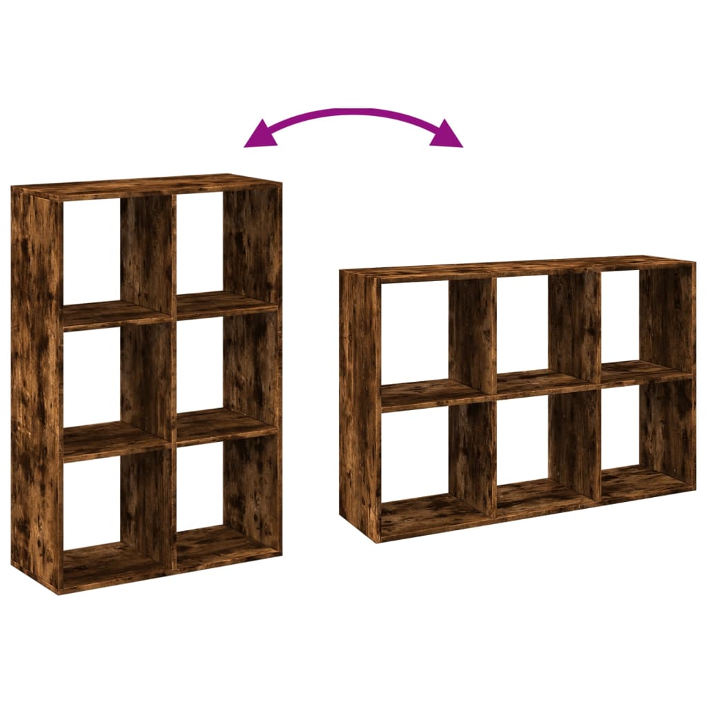 Libreria Divisorio Rovere Fumo 69,5x29x103,5cm in Truciolato | homemem39