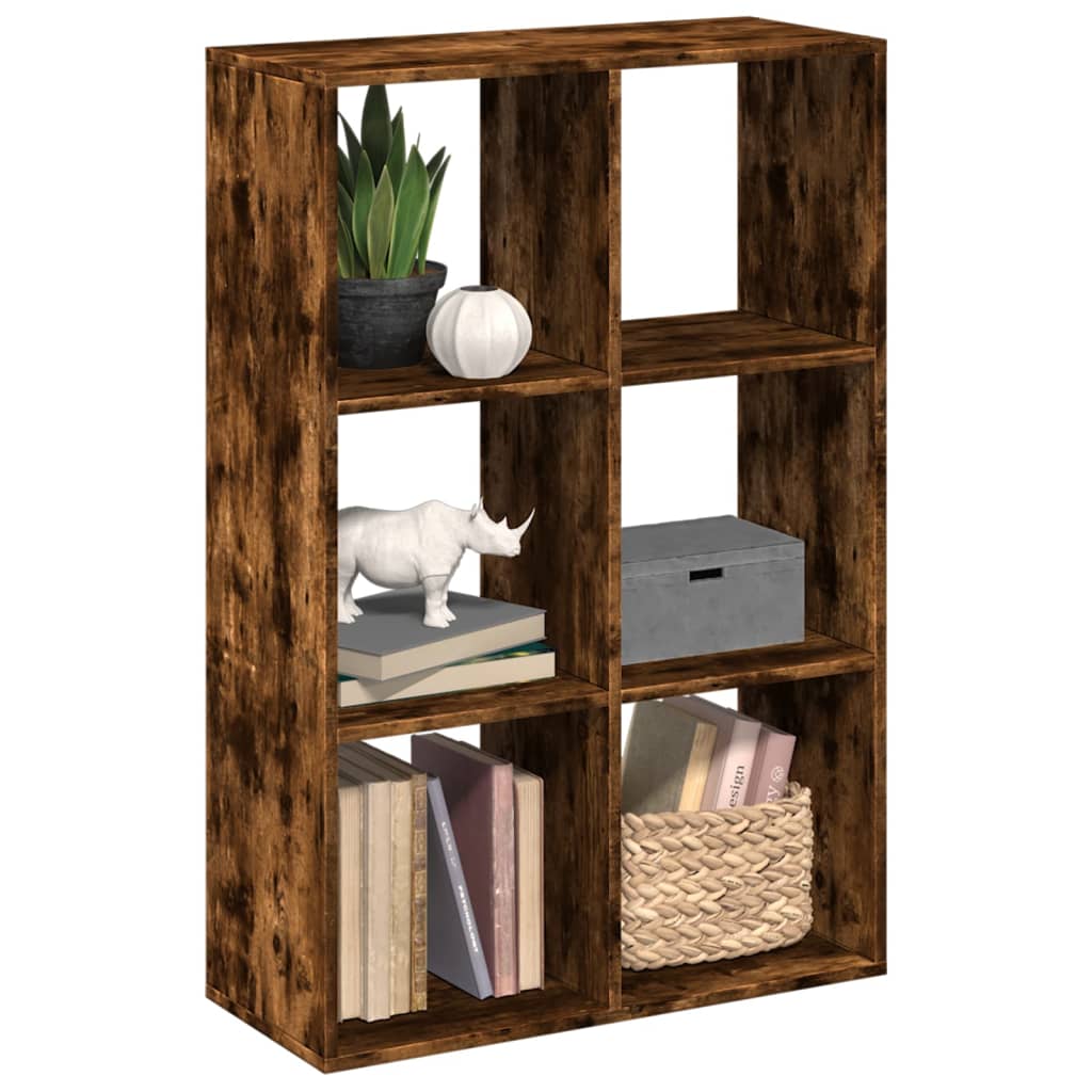 Libreria Divisorio Rovere Fumo 69,5x29x103,5cm in Truciolato | homemem39
