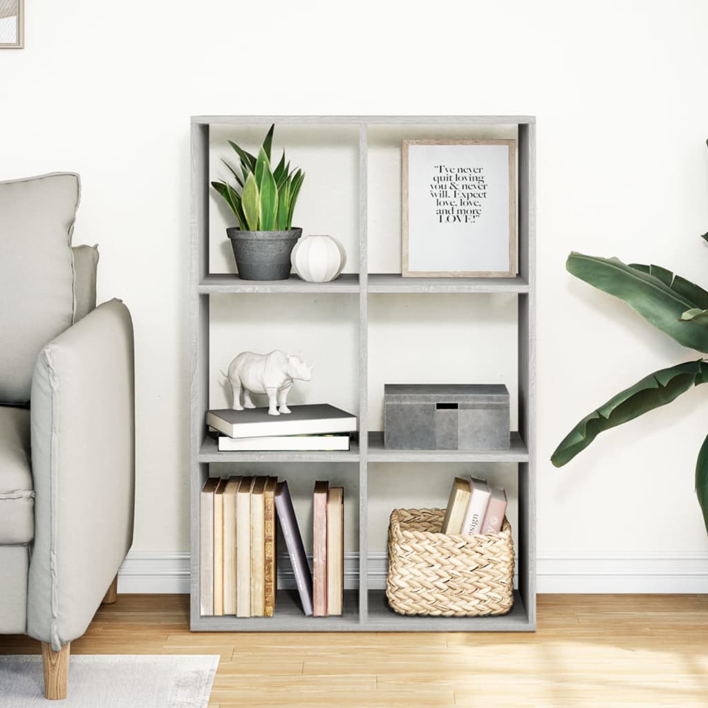 Libreria Divisorio Grigio Sonoma 69,5x29x103,5cm in Truciolato | homemem39
