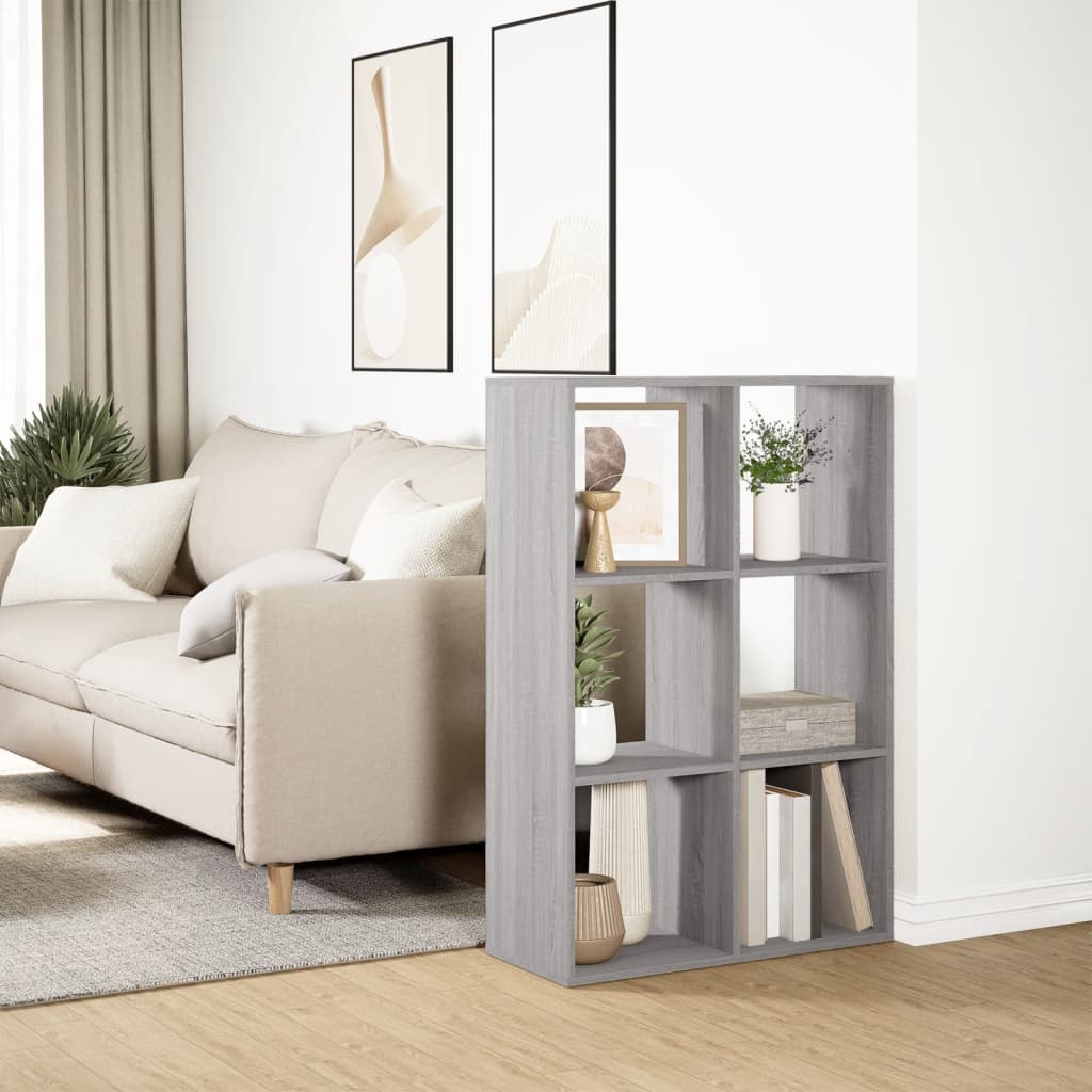 Libreria Divisorio Grigio Sonoma 69,5x29x103,5cm in Truciolato | homemem39