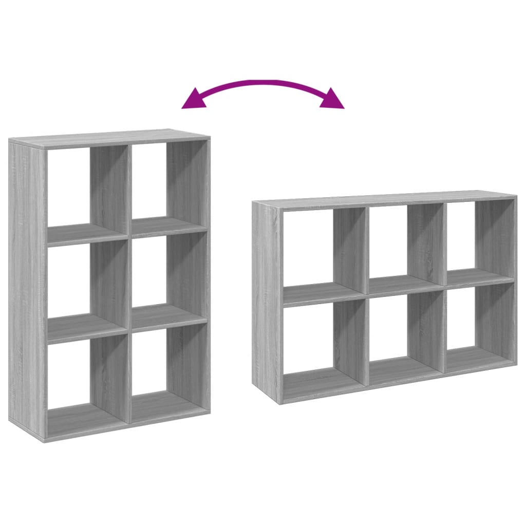 Libreria Divisorio Grigio Sonoma 69,5x29x103,5cm in Truciolato | homemem39