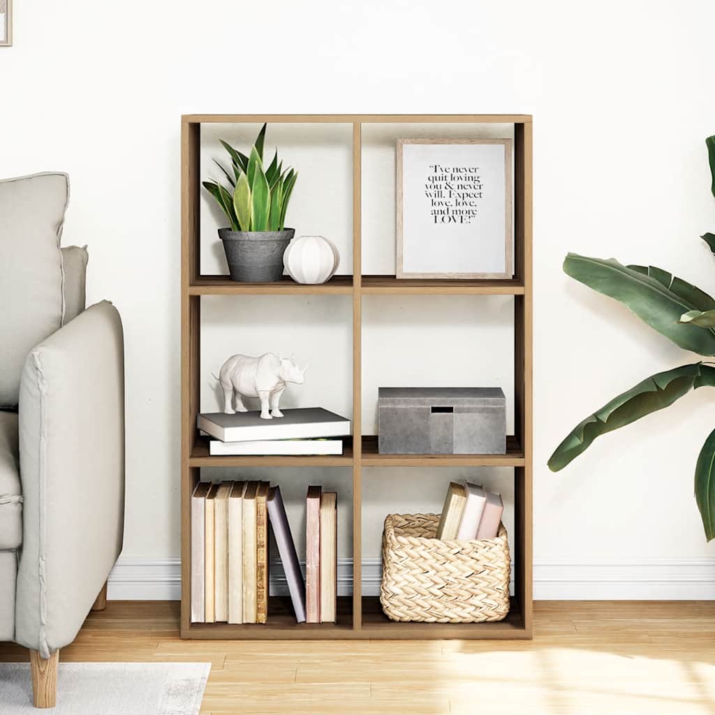 Libreria Divisorio Rovere 69,5x29x103,5 cm in Truciolato | homemem39