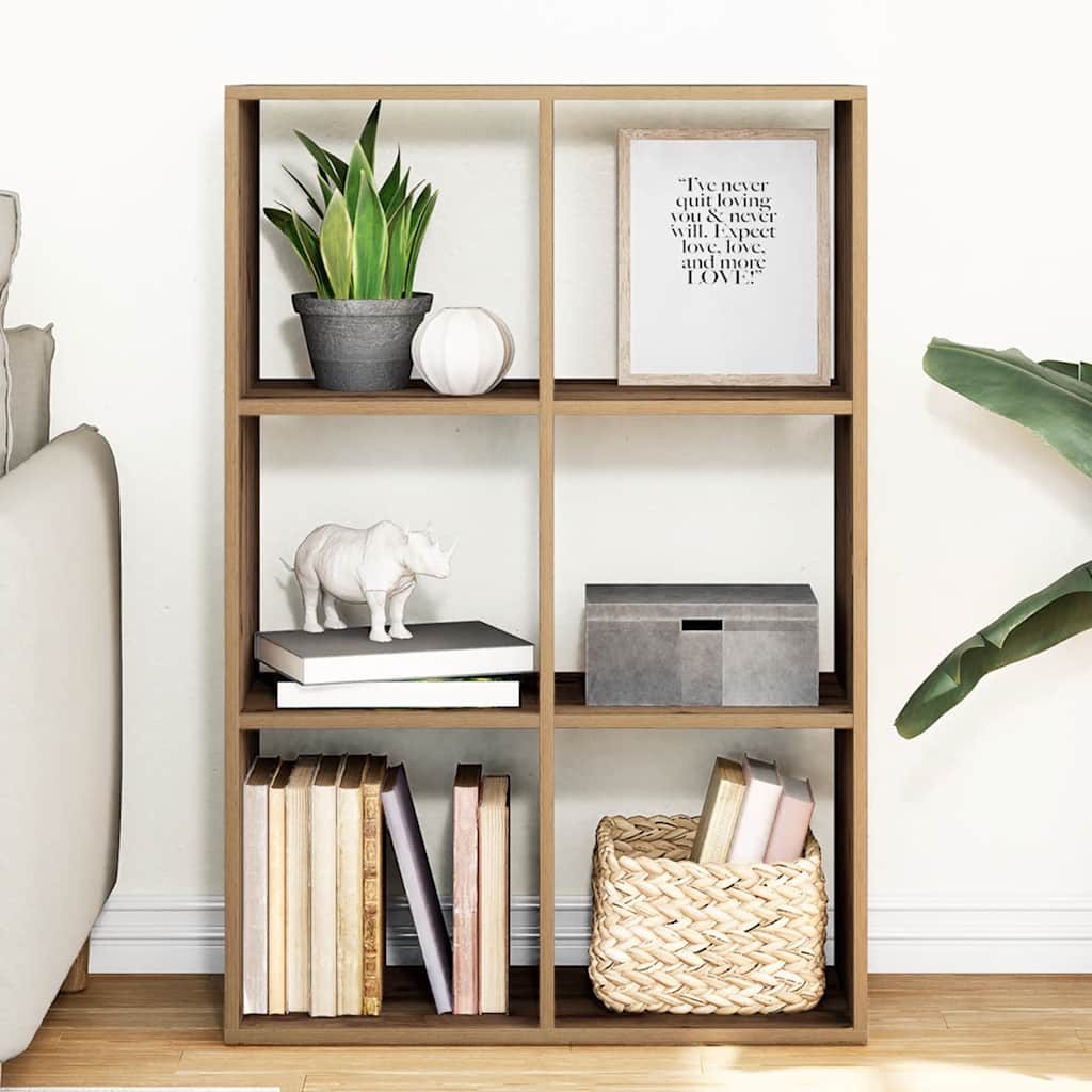 Libreria Divisorio Rovere 69,5x29x103,5 cm in Truciolato | homemem39