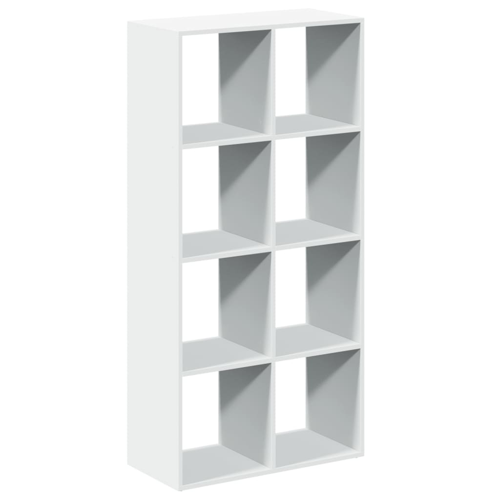 Libreria divisoria bianca 69,5x29x137,5 cm in legno ingegnerizzato | homemem39