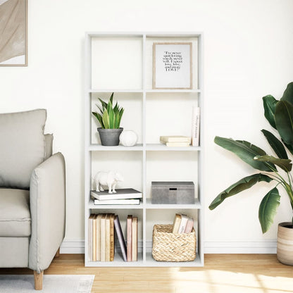 Libreria divisoria bianca 69,5x29x137,5 cm in legno ingegnerizzato | homemem39