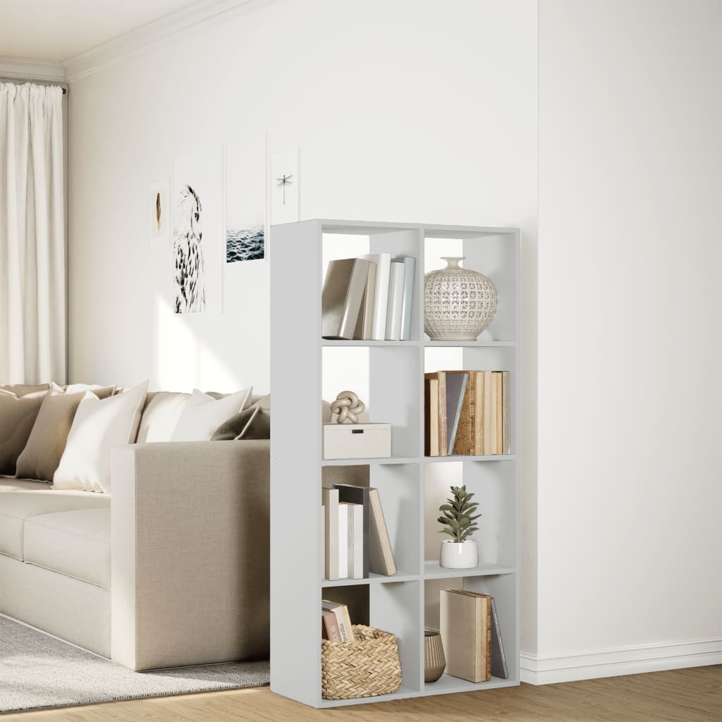 Libreria divisoria bianca 69,5x29x137,5 cm in legno ingegnerizzato | homemem39